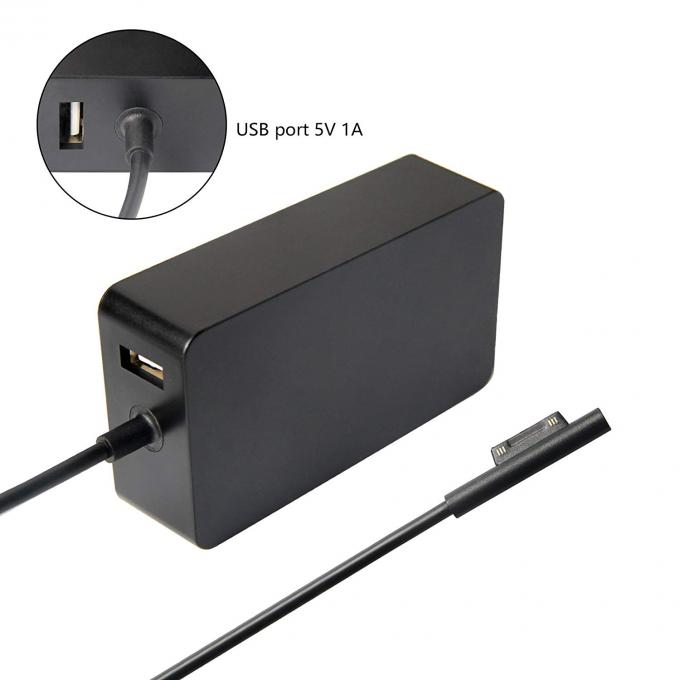 Modelo negro 1706 del cargador del libro del Microsoft Surface con el puerto de la carga por USB de 5V 1A